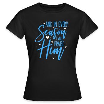 Jésus - T-shirt Femme - noir - Devant - AI Model Female 172 dark (172cm)