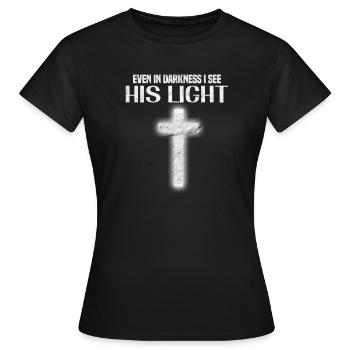 Jésus Dieu Christ Christ Religion Don - T-shirt Femme - noir - Devant - AI Model Female 172 dark (172cm)