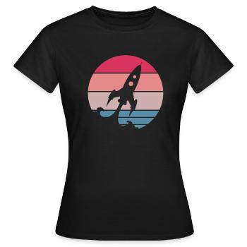 fusée - T-shirt Femme - noir - Devant - AI Model Female 172 dark (172cm)