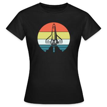 Astronaut outer space space rocket gift - Women's T-Shirt - black - Front - AI Model Female 172 dark (172cm)