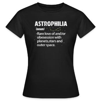 astronomy - Women's T-Shirt - black - Front - AI Model Female 172 dark (172cm)