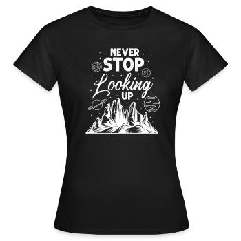 Astronomy planets stars outer space gift - Women's T-Shirt - black - Front - AI Model Female 172 dark (172cm)