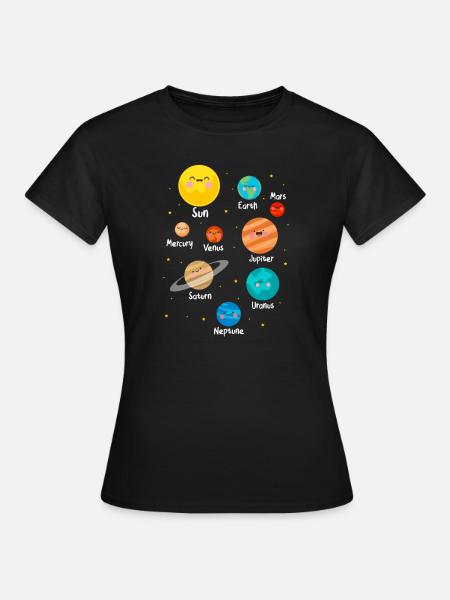 Planètes d'astronomie - T-shirt Femme - noir