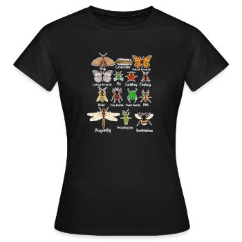 insects - Women's T-Shirt - black - Front - AI Model Female 172 dark (172cm)
