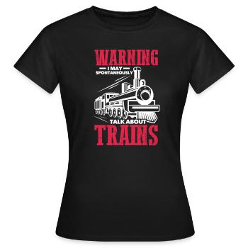 Modelleisenbahn - Frauen T-Shirt - Schwarz - Vorne - AI Model Female 172 dark (172cm)