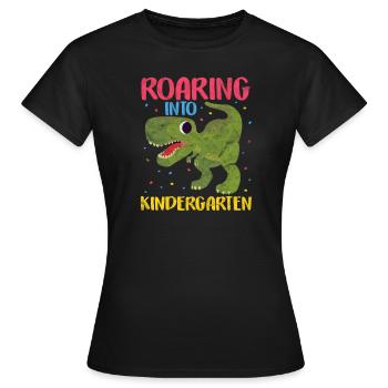 Nursery Dinosaur - Women's T-Shirt - black - Front - AI Model Female 172 dark (172cm)