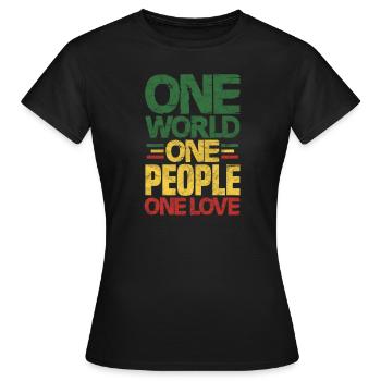 Rasta Rastafari Reggae Jamaica Ragga Geschenk - Frauen T-Shirt - Schwarz - Vorne - AI Model Female 172 dark (172cm)