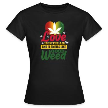 Rasta Weed - Women's T-Shirt - black - Front - AI Model Female 172 dark (172cm)