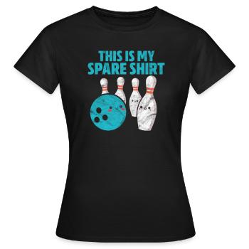 Bowling - Frauen T-Shirt - Schwarz - Vorne - AI Model Female 172 dark (172cm)