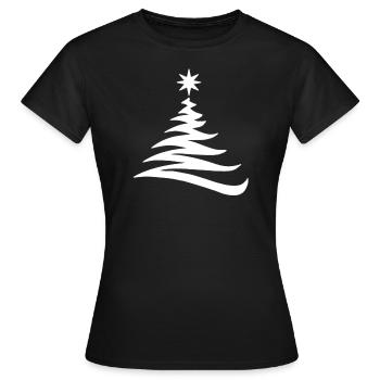 Sapin de noël sapin noël - T-shirt Femme - noir - Devant - AI Model Female 172 dark (172cm)