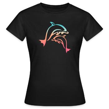 Delfin - T-shirt Femme - noir - Devant - AI Model Female 172 dark (172cm)