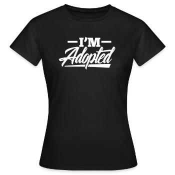 Adoption - Frauen T-Shirt - Schwarz - Vorne - AI Model Female 172 dark (172cm)