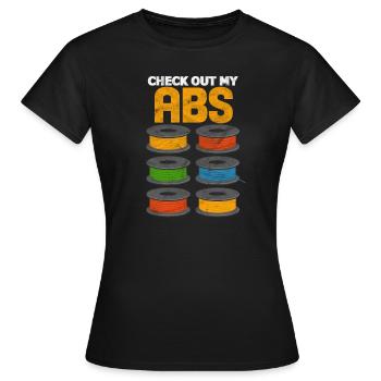 Imprimante 3D - T-shirt Femme - noir - Devant - AI Model Female 172 dark (172cm)