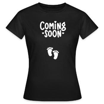 Grossesse Bébé Enceinte Ventre de bébé Cadeau - T-shirt Femme - noir - Devant - AI Model Female 172 dark (172cm)