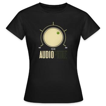 Audiophil Audio Musique Analogique Hifi Cadeau - T-shirt Femme - noir - Devant - AI Model Female 172 dark (172cm)