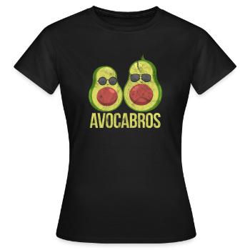 Frères Avocado - T-shirt Femme - noir - Devant - AI Model Female 172 dark (172cm)
