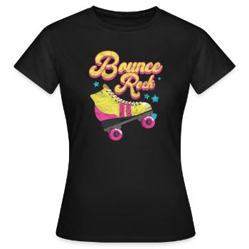 Années 80 - T-shirt Femme - noir - Devant - AI Model Female 172 dark (172cm)