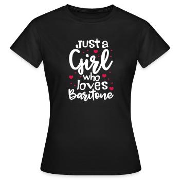 Baryton fille baryton fille fille cadeau fille - T-shirt Femme - noir - Devant - AI Model Female 172 dark (172cm)