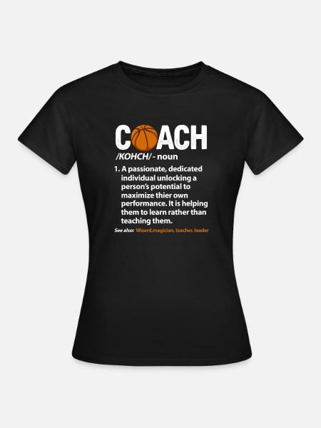 Basketball Coach Basketballer Trainer Geschenk - Frauen T-Shirt - Schwarz