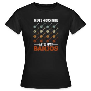Banjo - Frauen T-Shirt - Schwarz - Vorne - AI Model Female 172 dark (172cm)