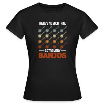 Banjo Instrument Banjo joueur de banjos cadeau - T-shirt Femme - noir - Devant - AI Model Female 172 dark (172cm)