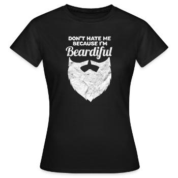 Bart - Frauen T-Shirt - Schwarz - Vorne - AI Model Female 172 dark (172cm)