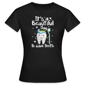 Zahnarzt - Frauen T-Shirt - Schwarz - Vorne - AI Model Female 172 dark (172cm)