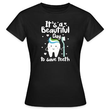 Dentiste Dentiste Dentiste Dentist Dents Cadeau - T-shirt Femme - noir - Devant - AI Model Female 172 dark (172cm)