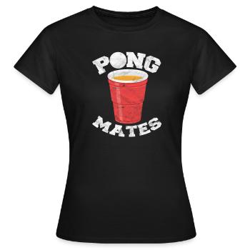 Beerpong - T-shirt Femme - noir - Devant - AI Model Female 172 dark (172cm)