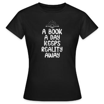 Read - Women's T-Shirt - black - Front - AI Model Female 172 dark (172cm)
