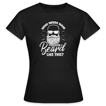 Bart - Frauen T-Shirt - Schwarz - Vorne - AI Model Female 172 dark (172cm)