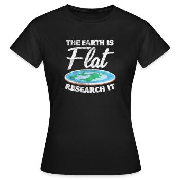 Terre plate - T-shirt Femme - noir - Devant - AI Model Female 172 dark (172cm)