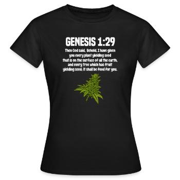 Cannabis religion - Women's T-Shirt - black - Front - AI Model Female 172 dark (172cm)