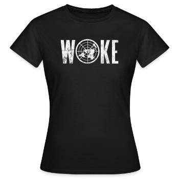 Terre plate - T-shirt Femme - noir - Devant - AI Model Female 172 dark (172cm)