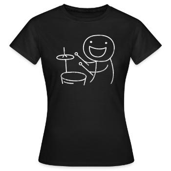 Percussion - Women's T-Shirt - black - Front - AI Model Female 172 dark (172cm)