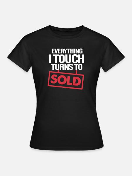Immobilienmakler Immobilien Makler Geschenk - Dame-T-shirt - sort