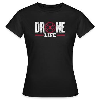 Drohne - Frauen T-Shirt - Schwarz - Vorne - AI Model Female 172 dark (172cm)
