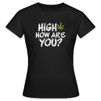 Cannabis - T-shirt Femme - noir - Devant - AI Model Female 172 dark (172cm)