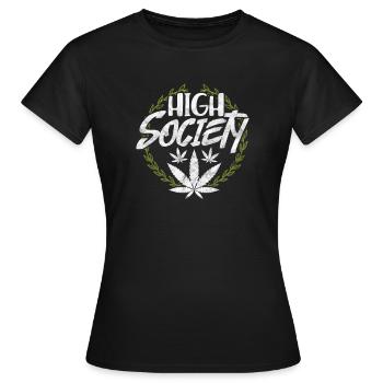 Cannabis - Women's T-Shirt - black - Front - AI Model Female 172 dark (172cm)