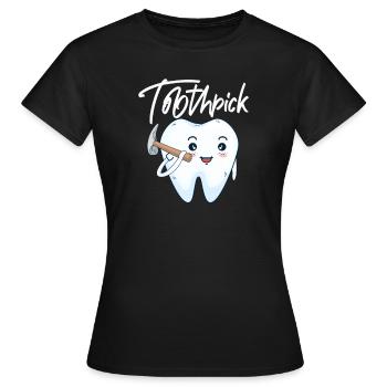 Dentiste Dentiste Dentiste Dentist Dents Cadeau - T-shirt Femme - noir - Devant - AI Model Female 172 dark (172cm)