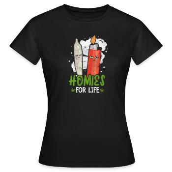 Cannabis - T-shirt Femme - noir - Devant - AI Model Female 172 dark (172cm)