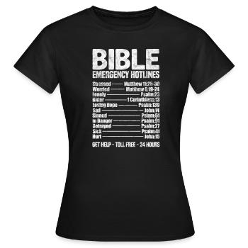 Bible - T-shirt Femme - noir - Devant - AI Model Female 172 dark (172cm)