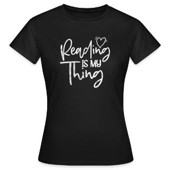 Read - Women's T-Shirt - black - Front - AI Model Female 172 dark (172cm)