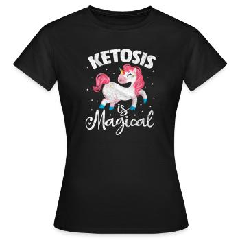 Régime céto - T-shirt Femme - noir - Devant - AI Model Female 172 dark (172cm)