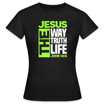 Jésus-Christ Christ Religion chrétienne Don - T-shirt Femme - noir - Devant - AI Model Female 172 dark (172cm)