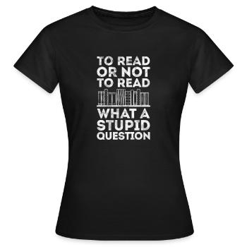 Read - Women's T-Shirt - black - Front - AI Model Female 172 dark (172cm)