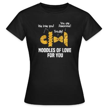 Pasta - Frauen T-Shirt - Schwarz - Vorne - AI Model Female 172 dark (172cm)