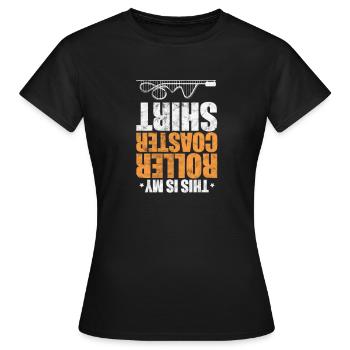 Roller Coaster Amusement Park Amusement Park Gift - Women's T-Shirt - black - Front - AI Model Female 172 dark (172cm)