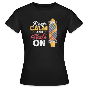 Longboard - T-shirt Femme - noir - Devant - AI Model Female 172 dark (172cm)