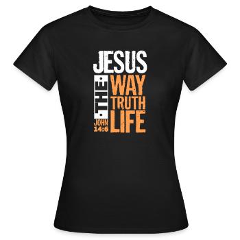 Jésus-Christ Christ Religion chrétienne Don - T-shirt Femme - noir - Devant - AI Model Female 172 dark (172cm)